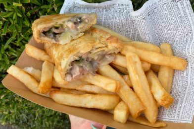 Review! EPCOT’s Chicken and Mushroom Pie is Comfort Food Wrapped in a Buttery Pastry