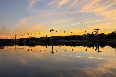 Beautiful Sunset Views of Disney’s Hollywood Studios and the Skyliner