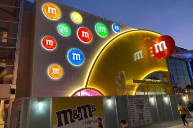 PHOTOS: Giant M&M’s Shine Bright as M&M’s Store Facade is Fully Lit