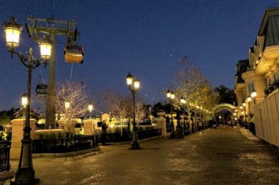 PHOTOS – EPCOT’s France Pavilion Expansion at Night