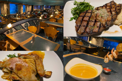 REVIEW: Our Taste Buds Ride Tumultuous Waves with the Shrimp Cocktail, Lobster Bisque, Oven-Roasted Herb Chicken, and Grilled Rib-Eye at Coral Reef Restaurant in EPCOT