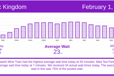 More Low Crowds – Disney World Wait Times for Monday, February 1, 2021