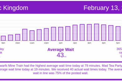 Busiest Day of Past Month – Disney World Wait Times for Saturday, February 13, 2021