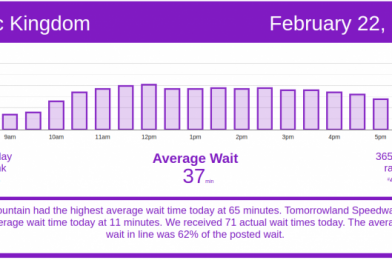 Crowds Moderate – Disney World Wait Times for Monday, February 22, 2021