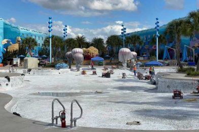 PHOTOS: Big Blue Pool Refurbishment Continues at Disney’s Art of Animation Resort