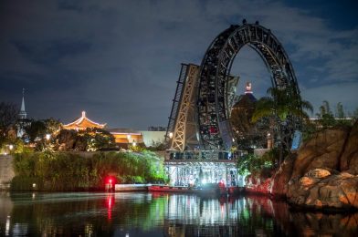 Large Harmonious Ring Structure Moved into EPCOT Lagoon