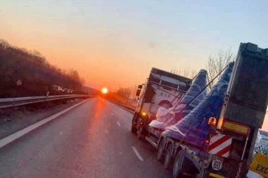 PHOTO: New Turrets for Sleeping Beauty Castle Spotted On Their Way to Disneyland Paris