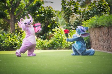 Angel Now Greeting Guests With Stitch at Aulani, a Disney Resort & Spa