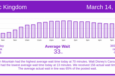 Wait Times Still Moderate – Disney World Lines for Sunday, March 14, 2021