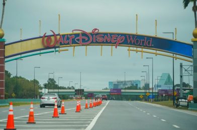 PHOTOS: Archway Painting Progresses on World Drive Entrance to Walt Disney World