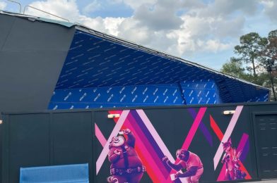 PHOTOS: More Blue Sheeting Added to Guardians of the Galaxy: Cosmic Rewind at EPCOT as Construction Continues