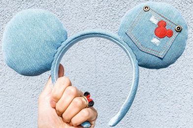 New Disney Parks Designer Denim Ear Headband Releasing Tomorrow, April 28th