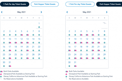 Reservations for Both Disneyland Resort Theme Parks Nearly Fully Available Through June Despite “Pent-up Demand”