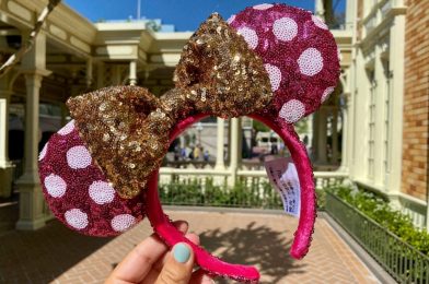 PHOTOS: New Pink and Gold Sequined Minnie Ear Headband Glimmers at Walt Disney World