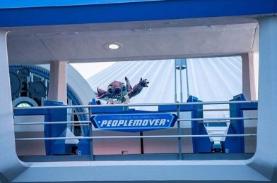 Stitch Rides the Tomorrowland Transit Authority PeopleMover Ahead of Reopening, Ride Operating Hours Posted Starting Monday