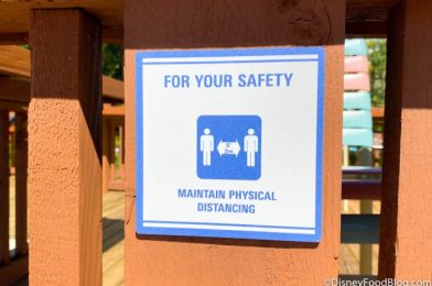 PHOTO: Select Social Distancing Signs Updated in Disney World