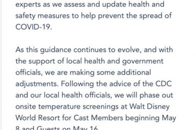 Walt Disney World and Universal Orlando Will No Longer Require Temperature Screenings