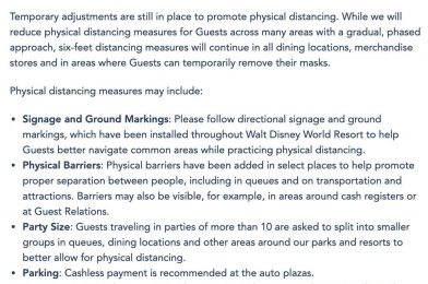 Walt Disney World to Reduce Physical Distancing in Phases