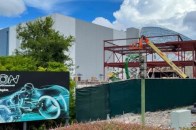 PHOTOS and VIDEO: TRON Ride Construction Took a BIG Step Forward in Disney World