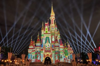 PHOTOS, VIDEO: See Cinderella Castle Projections Transform It into a Holiday Wonderland at the Magic Kingdom