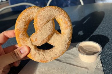 REVIEW: Don’t Miss the Delicious Limited Time Holiday Toffee Pretzel in Tomorrowland at Disneyland