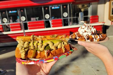 REVIEW: New Pastrami Reuben and Chocolate Marshmallow Funnel Cake Fries are Naughty and Nice at Award Wieners in Disney California Adventure