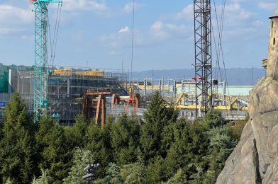 PHOTOS: Coaster Track Being Lifted Into Place for Donkey Kong Ride in Super Nintendo World at Universal Studios Japan