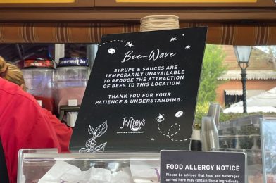 PHOTOS: ‘Bee-Ware’ Signs Added to Joffrey’s Kiosks at EPCOT