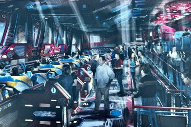 New Concept Art and Photos Show Off the Load Area for Guardians of the Galaxy: Cosmic Rewind at EPCOT