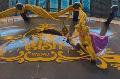 Rapunzel Figure Installed on Stern of Disney Wish Cruise Ship