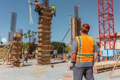 Disneyland Tower Construction Goes Vertical