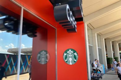 Starbucks Signage Added to Connections Café and Eatery at EPCOT