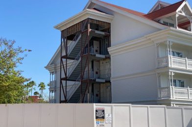 Exterior Paneling Removed Amidst Construction on The Villas at Disney’s Grand Floridian Resort