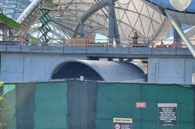 Walt Disney World Railroad Tunnel Under TRON Lightcycle Run Takes Shape at Magic Kingdom