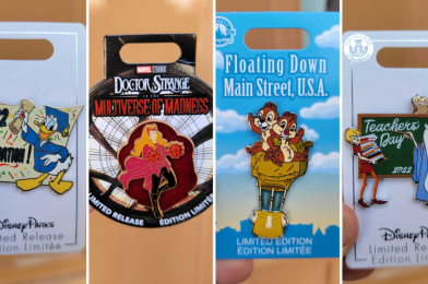 New Scarlet Witch, 2022 Graduation, 2022 Teacher’s Day, and Floating Down Main Street Pins at Disneyland