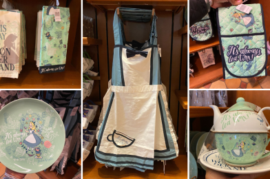 ‘Alice in Wonderland’ U.K. Pavilion Apron, Teapot, and More Kitchenware Available at Disneyland Resort