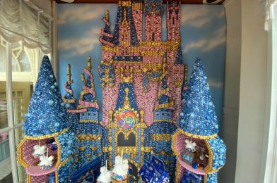 Giant 50th Anniversary Cinderella Castle Made of Candy Added to Main Street Confectionery at Magic Kingdom