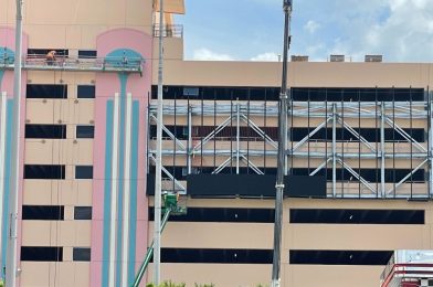 Walt Disney World Billboard Under Construction on International Drive Parking Garage