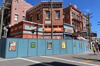 Louie’s Surrounded by Construction Walls, Guido’s Gelato Closed for Refurbishment at Universal Studios Florida