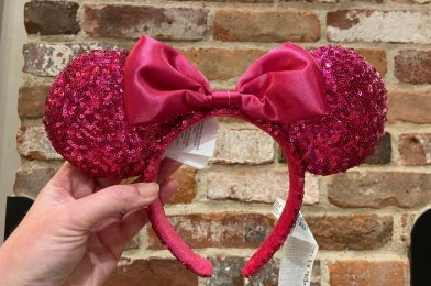 New Magenta Sequined Minnie Ear Headband Debuts at the Disneyland Resort