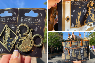 Disneyland Paris 30th Anniversary Scarf, Dooney & Bourke Tote, and Pins Available at EPCOT