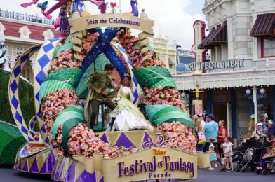 Tiana and Naveen Replace Belle and Beast During Festival of Fantasy Parade at Magic Kingdom