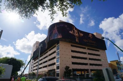 Giant Walt Disney World 50th Anniversary Electronic Billboard on I-Drive Activated