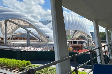 More Themed Elements Added to TRON Lightcycle Run Entrance in Magic Kingdom