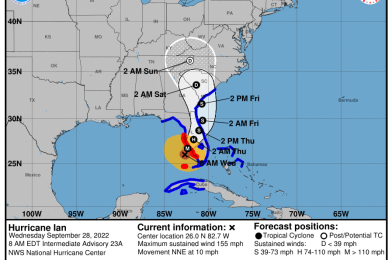 Hurricane Ian Grows to Category 4, Tornado Watch in Effect For Walt Disney World & Universal Orlando Resort