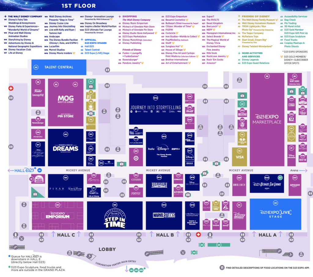 Full Map Revealed for D23 Expo 2022 Disney by Mark