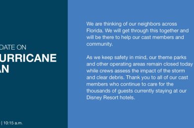 Walt Disney World Issues September 29 Update About Hurricane Ian