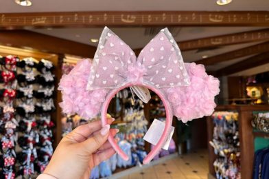 New Pink Floral Minnie Ear Headband at Walt Disney World