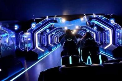 Riding Disney’s Tron Lightcycle Roller Coaster At Night!