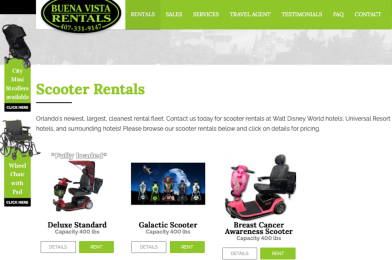 Consider Buena Vista Rentals for Your Disney Theme Park Mobility Needs